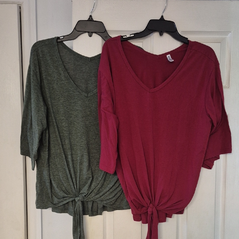 2 Vneck, Tie Tops